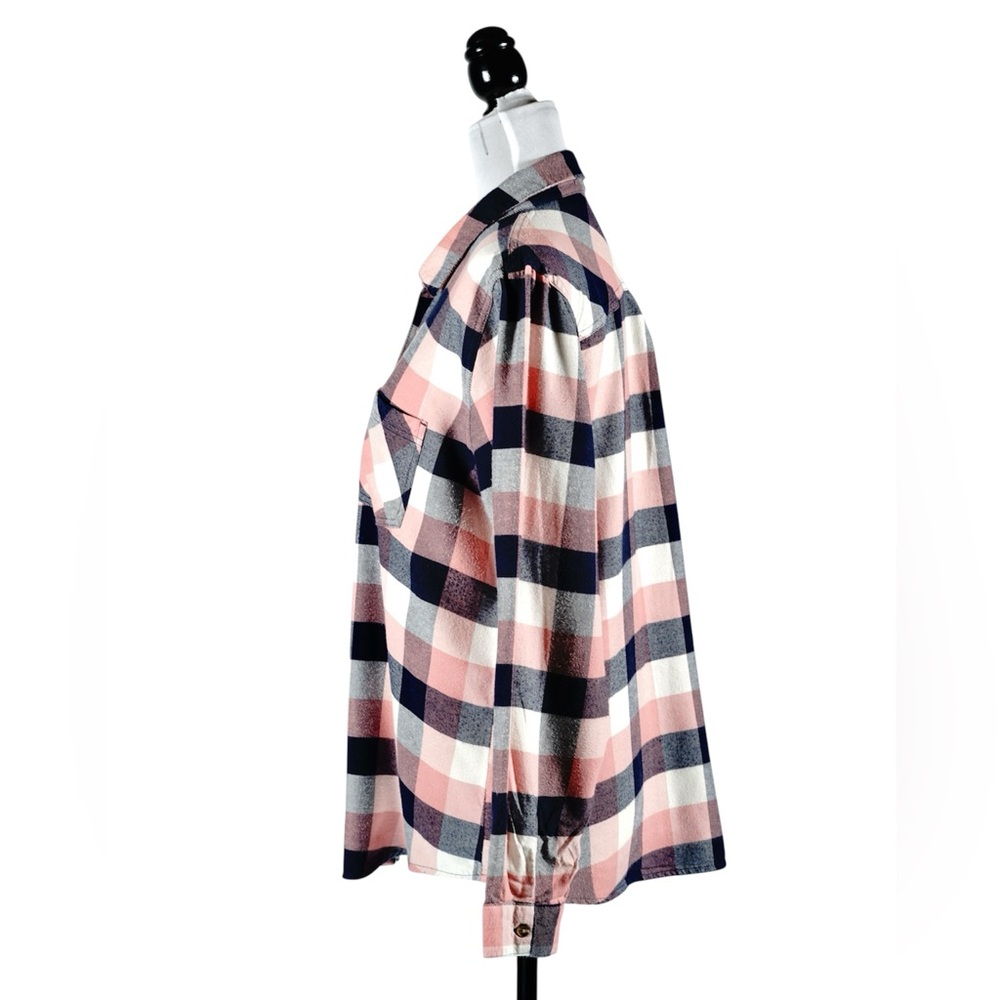 Maurices Pink, Navy & White Plaid Button-Up Shirt – Size XL - Picture 7 of 15